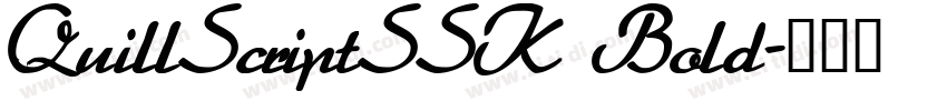 QuillScriptSSK Bold字体转换